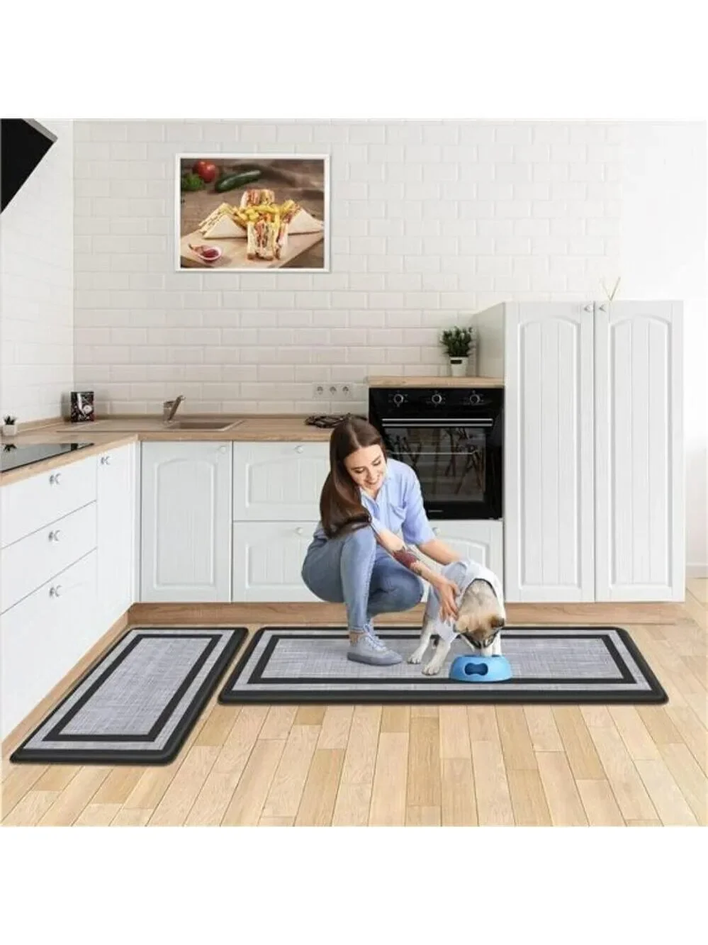 Mattitude Anti-Fatigue Kitchen Mats 2-Pack Non-Skid Waterproof Ergonomic Rugs